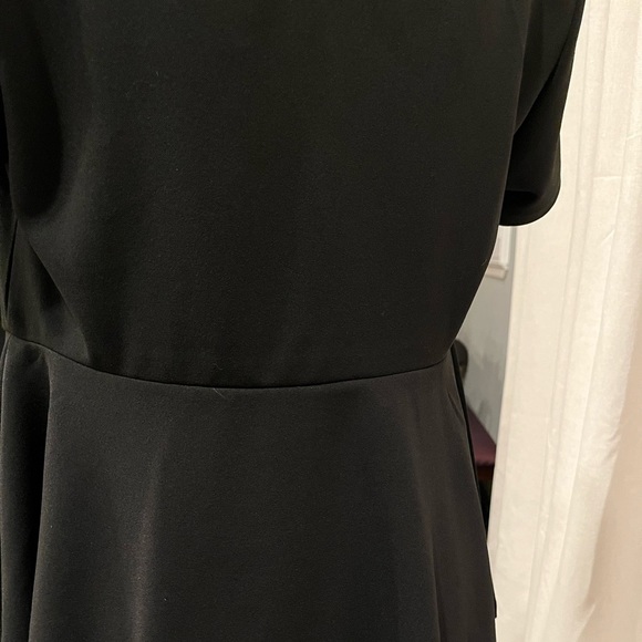 Torrid 00 zero zero black scuba knit peplum shirt - Picture 7 of 7